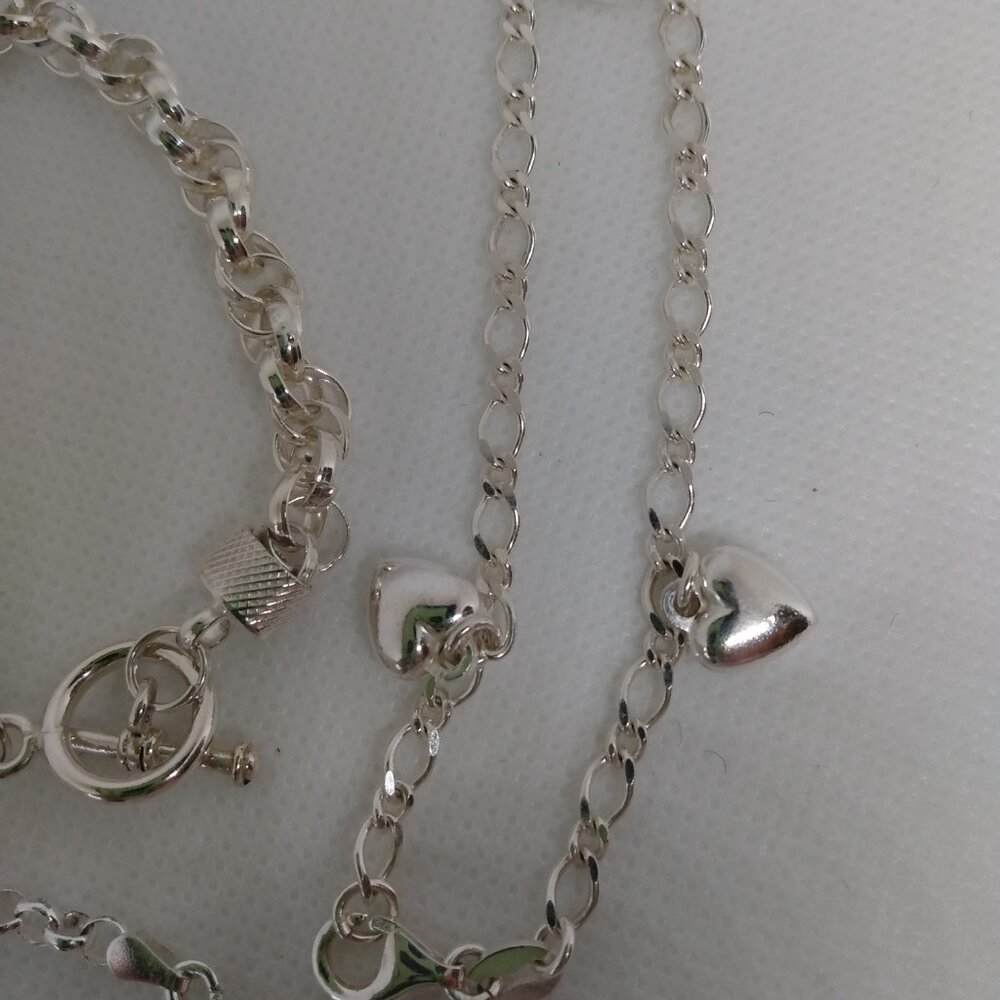 3 Solid Silver Bracelets! - image 3